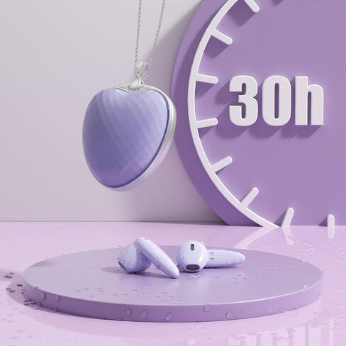 Wireless Earbuds Bluetooth Headphones with Charging Case Earphones IPX7 Waterproof Stereo Sound in-Ear Earbud with Mic for for iOS Android Laptop, Purple in Saudi Arabia