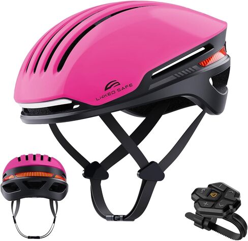 خوذة دراجة مع بلوتوث، خوذة دراجة ذكية للبالغين والرجال والنساء مع مكبرات صوت مدمجة، وميض فرامل تلقائي، جهاز تحكم عن بعد بإشارات الانعطاف LED الأمامية والخلفية، خوذة ركوب الدراجات الذكية. in Kuwait