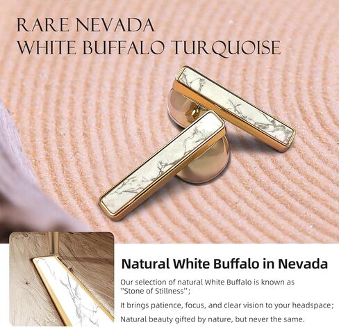 ELLA'S EARS Wireless Earbuds for Women, 360 Hrs Handmade Rare White Turquoise, 100Hrs Play Time, IP55 Waterproof Bluetooth 5.3 Headphones, 100 FT Rapid Pairing Stereo Upgrade Earphones for iOS/Android in Kuwait