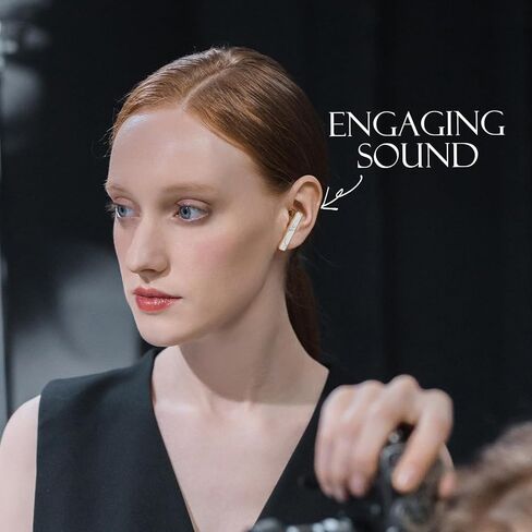 ELLA'S EARS Wireless Earbuds for Women, 360 Hrs Handmade Rare White Turquoise, 100Hrs Play Time, IP55 Waterproof Bluetooth 5.3 Headphones, 100 FT Rapid Pairing Stereo Upgrade Earphones for iOS/Android in Kuwait