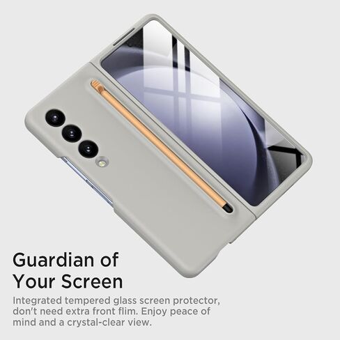 Miimall for Samsung Z fold 5 Matte Case with S Pen, fold 5 Case Pen with Pen Holder + Front Screen Protector Case for Galaxy Z fold 5 Phone Case Sky Blue in Saudi Arabia