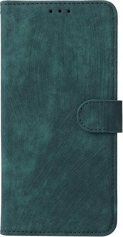 Compatible with Wiko Voix Wallet Case with Screen Protector [RFID Blocking] Leather Flip Case Credit Card Holder Kickstand [Wrist Strap] Men Women Folio Cell Phone Cover for Wiko Viox (Green) in Kuwait