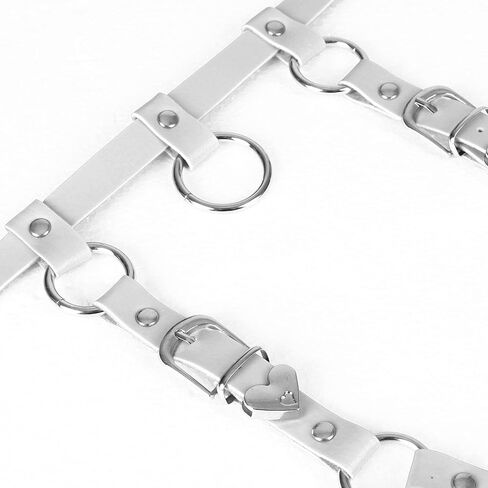 Women's Leather Tops Lingerie Full Cage Harness Body Punk Gothic Garter Belts Waist Belt Adjustable Size Festival Rave (Red) in Kuwait