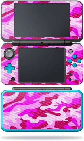 MightySkins Carbon Fiber Skin for Nintendo New 2DS XL - Watermelon Laugh | Protective, Durable Textured Carbon Fiber Finish | Easy to Apply, Remove, and Change Styles | Made in The USA in Saudi Arabia