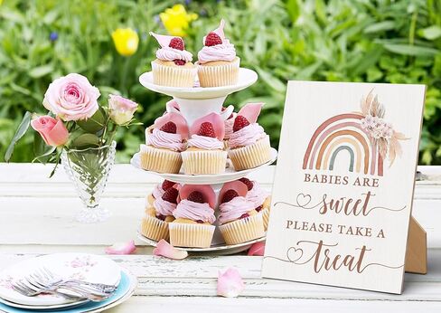 Babies are Sweet Take a Treat Sign Baby Shower Sign-8×11 Inches, Here Comes The Sun Wooden Game Sign, Gender Neutral Tabletop Decor for Gender Reveal Party, Baby Shower Decoration-LA34 in Kuwait