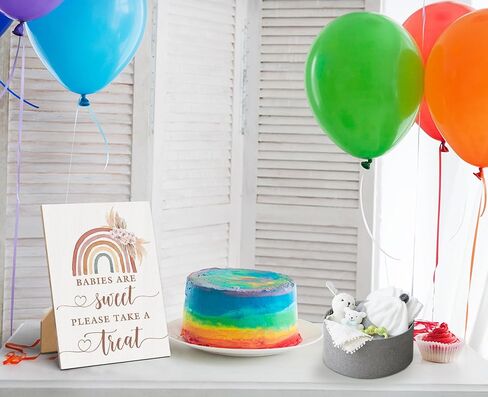 Babies are Sweet Take a Treat Sign Baby Shower Sign-8×11 Inches, Here Comes The Sun Wooden Game Sign, Gender Neutral Tabletop Decor for Gender Reveal Party, Baby Shower Decoration-LA34 in Kuwait