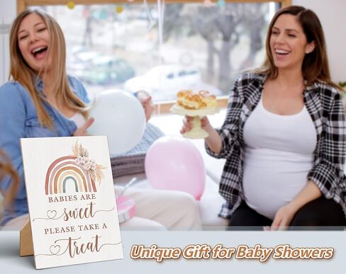 Babies are Sweet Take a Treat Sign Baby Shower Sign-8×11 Inches, Here Comes The Sun Wooden Game Sign, Gender Neutral Tabletop Decor for Gender Reveal Party, Baby Shower Decoration-LA34 in Kuwait