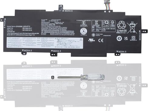 L20L4P72 L20D4P72 L20C4P72 L20M4P72 بطارية كمبيوتر محمول لينوفو ثينك باد T14s Gen 2 Series SB10W51914 SB10W51915 SB10W51916 SB10W51917 5B10W51816 5B10W51815 15.36V /57 وات/3711 مللي أمبير/4 خلايا in Kuwait
