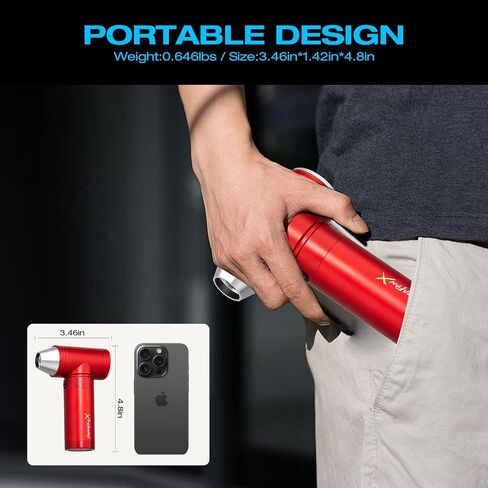 BHTOP Compressed Air Duster 110000RPM Electric Air Duster & Dust Absorption for Cleaning PC&Keyboard,Handheld Turbo 3 Speeds Rechargeable Cordless Jet Dry Blower Air Blower for Car Home,Outdoors in Saudi Arabia