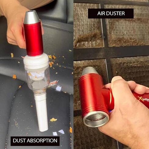 BHTOP Compressed Air Duster 110000RPM Electric Air Duster & Dust Absorption for Cleaning PC&Keyboard,Handheld Turbo 3 Speeds Rechargeable Cordless Jet Dry Blower Air Blower for Car Home,Outdoors in Saudi Arabia