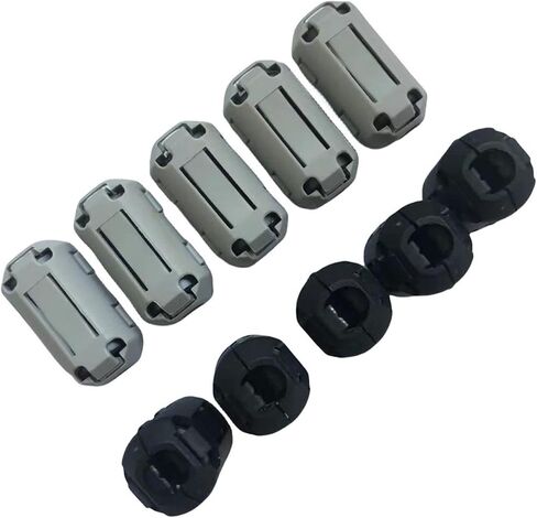 Inner 0.28inch(7mm) Electronics Filter Ferrite Core Ferrite Bead Ferrite Clamps Ferrite Clips on Data or Power Supply Cables Black or Grey for Choice 10pcs/lot (Grey) in Kuwait