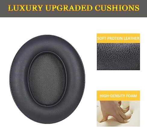 hopopower Replacement Earpads for Beats Studio 2 & Studio 3 Wired & Wireless Headphones, Ear Pads Cushions with Softer Protein Leather, Noise Isolation Memory Foam (Black) in Kuwait