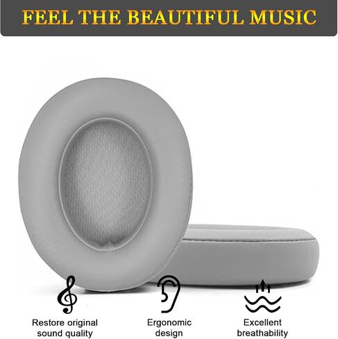 hopopower Replacement Earpads for Beats Studio 2 & Studio 3 Wired & Wireless Headphones, Ear Pads Cushions with Softer Protein Leather, Noise Isolation Memory Foam (Black) in Kuwait