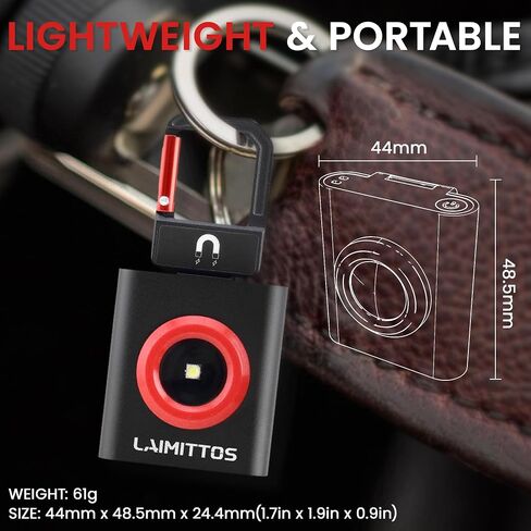 Mini Keychain Flashlight Rechargeable Flashlights 500 Lumens LED Magnetic Flashlight with Folding Bracket 4 Light Modes Pocket Lights Outdoor Emergency Work Light for Fishing, Camping and Hiking in Saudi Arabia