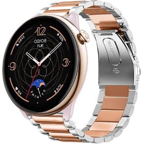 Compatible for Amazfit GTR Mini Band, Quick Release Stainless Steel Metal Replacement Straps Compatible with Amazfit GTR Mini Smart Watch
