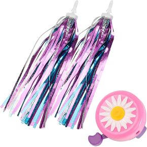 Bike Bell for Kids Bike Bell Kids Bike Accessories Bike Bells for Adults Bicycle Bell for Boys Girls with Loud Clear Sound Toddler Scooter Bells Purple Horn Fit 0.87" Handlebars Lovely