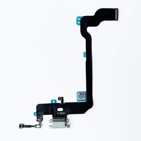 OEM Charging Port Dock Connector Flex Cable + Microphone + Vibrating Motor Buckle Replacement Part Compatible for iPhone Xs All Carriers (Gold)
