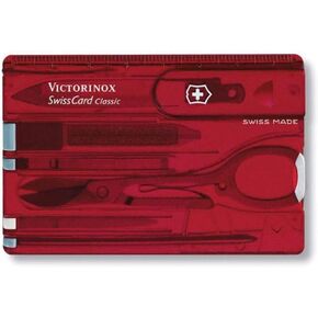 Victorinox Swiss Card Classic, Swiss Made Pocket Tool, Credit Card Size, 10 Functions, Pen, Scissors