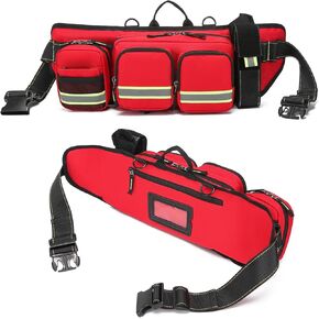 First Aid Fanny Pack/Hip Pack Detachable Deluxe Medical Fanny Pack first aid waist pack- EMS Emergency EMT First Responder Waterproof Traveling Casual Medical Equipment Organizer with Adjustable Strap