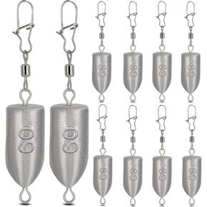 Drop Shot Fishing Weights Kit Lead Shot Freshwater Fishing Sinkers Snap Weight Rig for Bass Casting Removable Fishing Weights Saltwater
