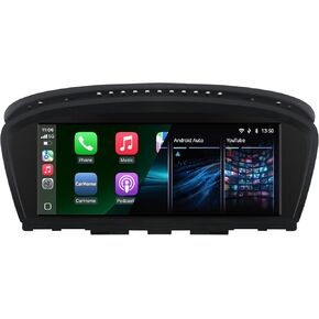 Car Stereo for BMW 3/5 Series CIC System 8.8 inch Touchscreen with Wireless CarPlay Android Auto Car Radio Receiver Multimedia iDrive System Retained Retrofit for E60/E61/E90/E91/E92/E93 (2008-2013)