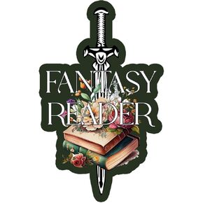 Fantasy Reader Sticker, Funny Stickers, Bookish Stickers Water Assistant Die Cut Sticker for Laptop Phone Water Bottle Skateboard, Book Sticker (3 inch)…