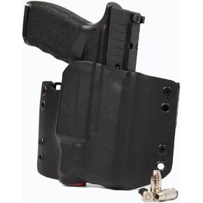 R&R Holsters: Outside The Waistband (OWB) Holster for Glock Handguns with Streamlight TLR7-Sub - Black (Glock 43X MOS, Right)