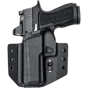 Tulster OWB Contour Holster in Left Hand fits: Sig Sauer P320 Compact/Carry/X-Series 9/40 | Optic Compatible Outside The Waistband Concealed Carry Kydex Holster