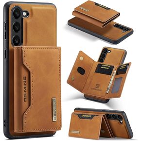 ZCDAYE Wallet Case for Samsung Galaxy S23 FE Case,Samsung S23 FE 6.4 inch Case, Samsung Galaxy S23 Leather Case with Removable Card Holder - Khaki
