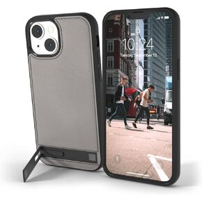 Snakehive Metro Leather Case for Apple iPhone 13 Mini || Real Leather Phone Case with Stand || Genuine Leather & MagSafe Compatible Leather Cover with Kickstand (Black)