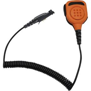 Radio Shoulder Mic Remote Speaker Microphone with 3.5mm Audio Jack for Retevis RT29 rt29d rb23 rt47 rt48 rb28 rb47 NR30 for Motorola Ailunce HD1 Walkie Talkies(IP65 Waterproof,Orange,M5,6 Pin), RE025