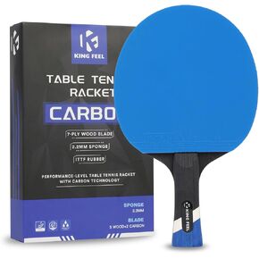 Professional Ping Pong Paddles-Lightweight Carbon Fiber Table Tennis Rackets with 7-Ply Blade, 2.0mm Premium Sponge, ITTF Approved Rubber - for Tournament-Level Performance Table Tennis Paddles