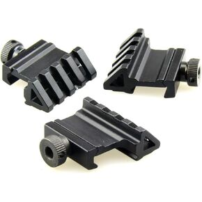 TACFUN 3 PCS Tactical 45 Degree Angle Offset 20mm Weaver Rail Mount Picatinny 4 Slot