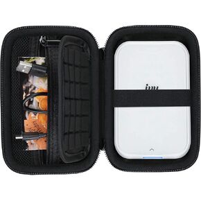 Hard Case for Canon Ivy 2/ Canon Ivy CLIQ+2 CLIQ2 CLIQ+ Mini Instant Camera Photo Printer, Wireless Bluetooth Mobile Smartphone Printer Travel Bag, Mesh Pocket fits Photo Paper and Cable, Black