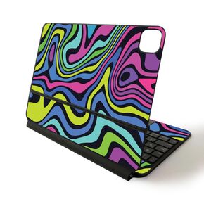 Carbon Fiber Skin Compatible with Apple Magic Keyboard for iPad Pro 11-inch (2020) - Mushrooms - Premium 3M Vinyl Protective Wrap Decal Cover - Easy to Apply | Crafted in The USA by MightySkins