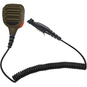 Two Way Radio Shoulder Mic Remote Speaker Microphone with 3.5mm Audio Jack for Retevis RT29 NR30 for Motorola Ailunce HD1 ha1g retc 15 Walkie Talkie (Dark Kaki,Od Green), RE025