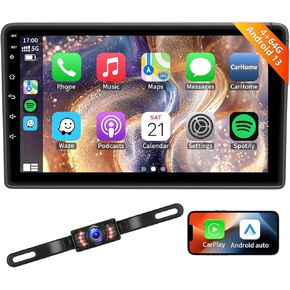 4G+ 64G 10.1 inch Car Radio Upgrade Replacement for Dodge RAM Charger Jeep Wrangler JK Compass Grand Cherokee Chrysler Sebring, Build in Wireless/Wire Carplay & Android Auto FM Radio