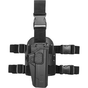 Drop Leg Holster, Level II Tactical Thigh Holster Fits Glock 17 19 19X 22 23 31 32(Gen1-5), G22 (Gen 1-4), 45丨Colt-Elite 1911 Force/Kimber 1911/ Springfield 1911, Adjustable, Right Hand