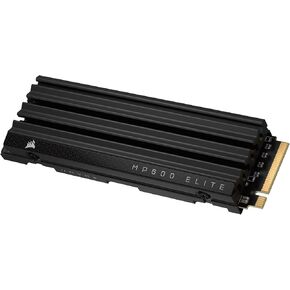 Corsair MP600 Elite 4TB M.2 PCIe Gen4 x4 NVMe SSD with Included Heatsink – M.2 2280 – Up to 7,000MB/sec Sequential Read – High-Density 3D TLC NAND – Black