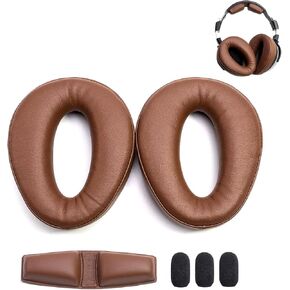 طقم تجديد من الجلد البني، وسادات أذن وعصابة رأس متوافقة مع سماعة رأس الطيران من سلسلة زولو PFX Tango Sierra، 3 إسفنجة ذاكرة أكثر سمكًا (مجموعة تنشيطية) in Kuwait