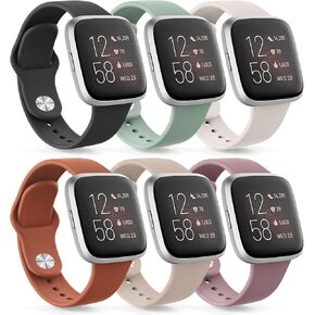 Sport Band for Fitbit Versa 2 / Fitbit Versa/Versa Lite/Versa SE Bands Women Men, Soft Silicone Waterproof Replacement Strap Compatible with Fitbit Versa 2 Smart Watch