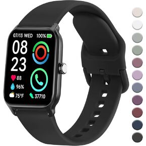 Meliya Bands Compatible with IDW13,IDW16,IDW19 Smartwatch Bands, 22mm Soft Silicone Sport Replacement Strap for Fitpolo IDW13/Woneligo W13 Smartwatch Bands,ENOMIR/TOOBUR/MILOUZ/Gydom/Faweio/Veryfit IDW19 Smartwatch Bands