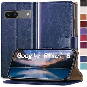 for Google Pixel 8 Phone case,[RFID Blocking Leather] Flip Folio Book Shockproof Protector,Holder Stand Cases for Pixel 8,Women Men for pixel8 Wallet Cover,Light Brown