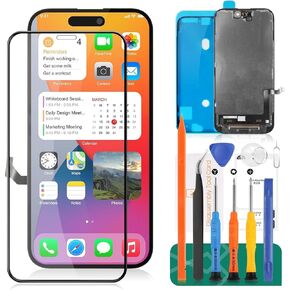 lncell for iPhone 15 LCD Screen Replacement for iPhone 15 LCD Digitizer Repair Kits for iPhone 15 Touch Screen Display Assembly Replacement A3090 A2846 A3089 A3092(Not Original,Black)