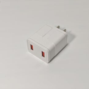 USB Wall Charger, Charger Adapter, Dual Port Quick Charger Power Block Fast Charging Box Brick