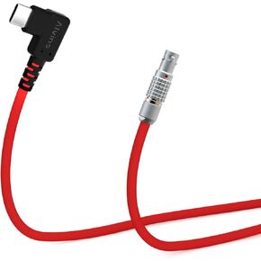 Alvin's Cables Right Angle USB-C Type-C to 2 Pin 12V Fast Charging Power Cable for Tilta| Teradek| SmallHD| Z-CAM| Blackmagic Pyxis, Ultra Soft 45cm|17.7inches