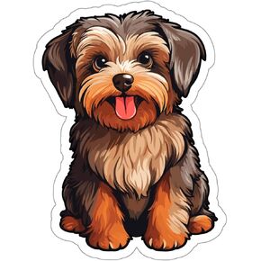 Morkie Sticker Decal Vinyl Small Waterproof for Water Bottle Mug Passport Book Scrapbook Notebook Laptop Tumbler Skateboard Computer Phone Size Funny Gift Car Stickers ID44990