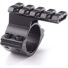 25.4mm/30mm Tactical Laser/Flashlight Barrel Clamp Mount with Rail for 12 Gauge Shotguns and Magazine Tubes Fits 500 590a1 Maverick 88 Remington 870 Mossberg