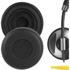 Geekria QuickFit Replacement Ear Pads for Plantronics Blackwire C510 C520 C710 C720 H251 H261 H351 H361 Headphones Ear Cushions, Headset Earpads, Ear Cups Cover Repair Parts (Black)