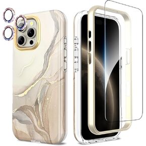 متوافق مع حافظة iPhone 16 Pro Max مع واقي عدسة الكاميرا اللامعة + واقي الشاشة 360 درجة حافظة واقية لكامل الجسم، غطاء هاتف أنيق مقاوم للصدمات ومضاد للخدش لهاتف iPhone 16 Pro Max 6.9 بوصة، أرجواني